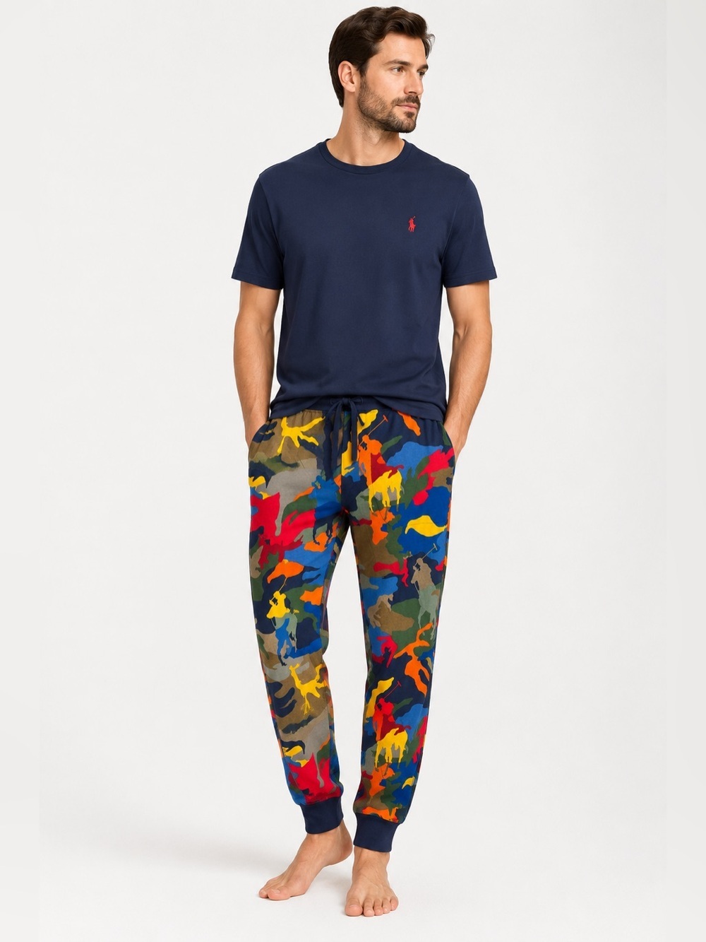 NWT Polo Ralph Lauren Pony Camo Thermal Pajama Jogger Pants XL 100% Cotton